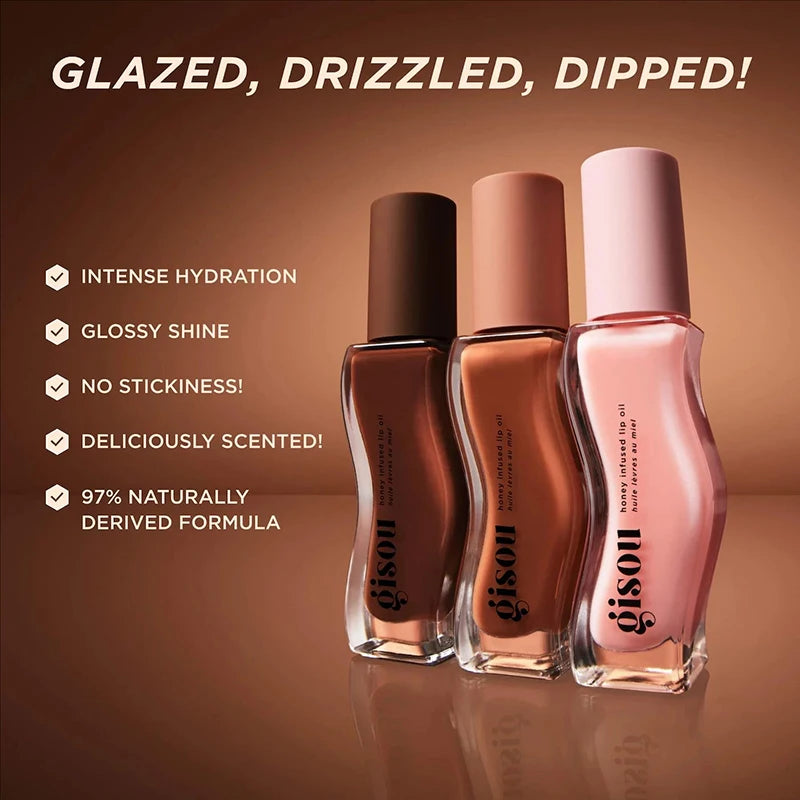 Gisou New Autumn Winter Limited Edition Long-lasting Moisturizing Lip Oil Gloss Care Lips Plumping Exfoliating Milky Mocha Gloss