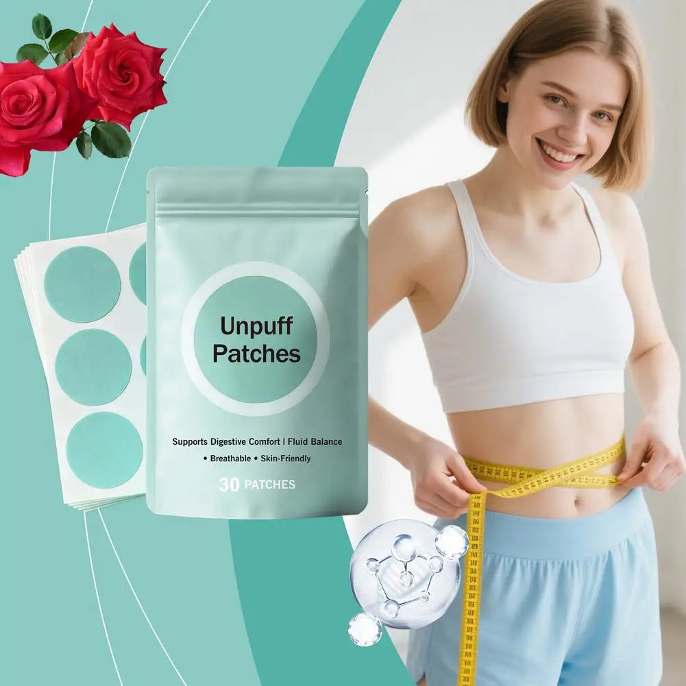 30 PATCHES Unpuff Patches Supports Digestive Comfort IFluid Balance Regulating Insulin Secretion Suppressing Appetit Breathable