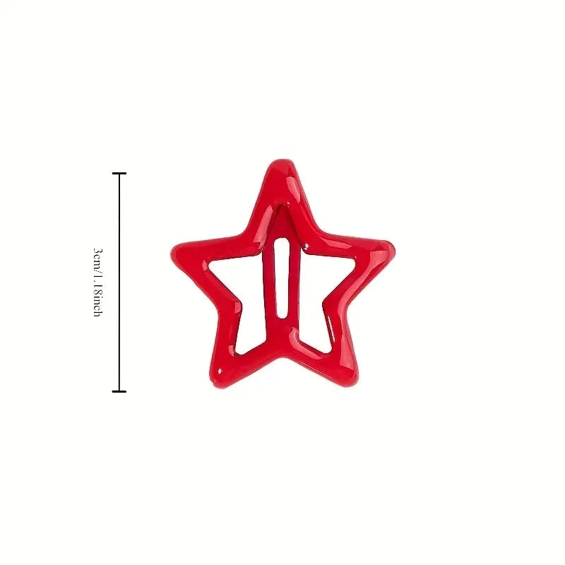 20pcs Colorful Star BB Hair Clips Adorable Hair Decoration for Girls and Kids Lovely Barrettes and Headwear Accessories