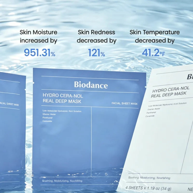 Korean Skincare Collagen/Refreshing Sea Kelp/Vita Niacinamide/Hydro Cera-Nol Real Deep Mask,Hydrating Overnight Face Masks 4pcs