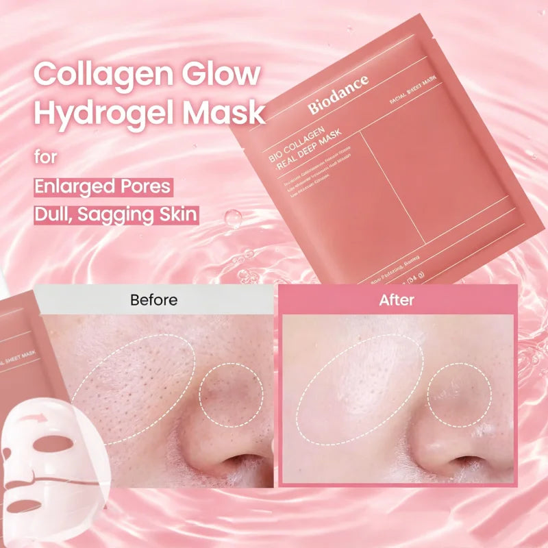Korean Skincare Collagen/Refreshing Sea Kelp/Vita Niacinamide/Hydro Cera-Nol Real Deep Mask,Hydrating Overnight Face Masks 4pcs