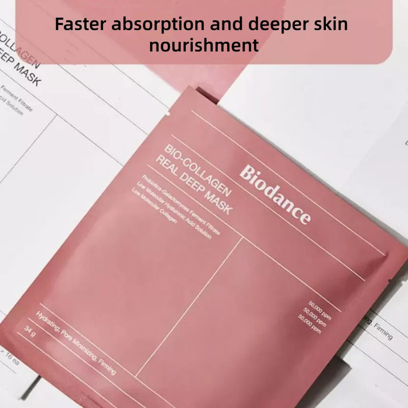Korean Skincare Collagen/Refreshing Sea Kelp/Vita Niacinamide/Hydro Cera-Nol Real Deep Mask,Hydrating Overnight Face Masks 4pcs